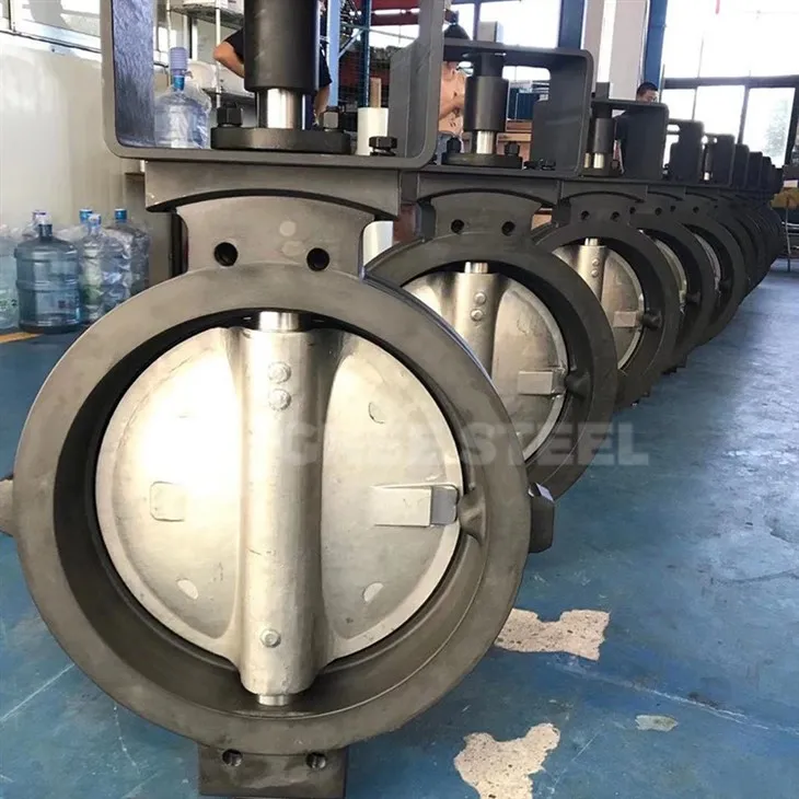 Βαλβίδα πεταλούδας διπλής μετατόπισης από ανθρακούχο χάλυβα