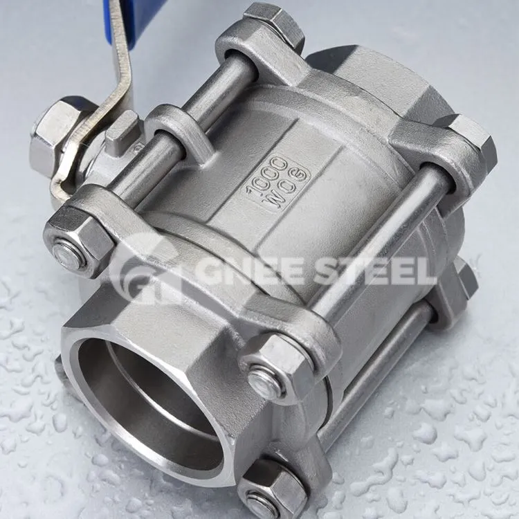 Ανοξείδωτη σφαιρική βαλβίδα 3 τεμαχίων